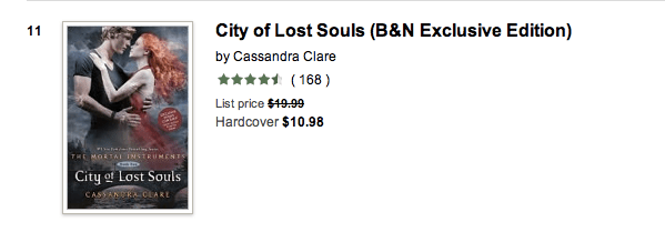 COLS Barnes and Noble Chart