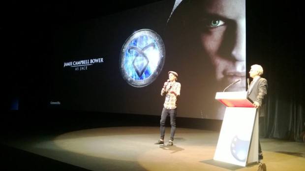 Jamie Campbell Bower presenting at CineEurope (Photo Credit: Martin Moszkowicz)