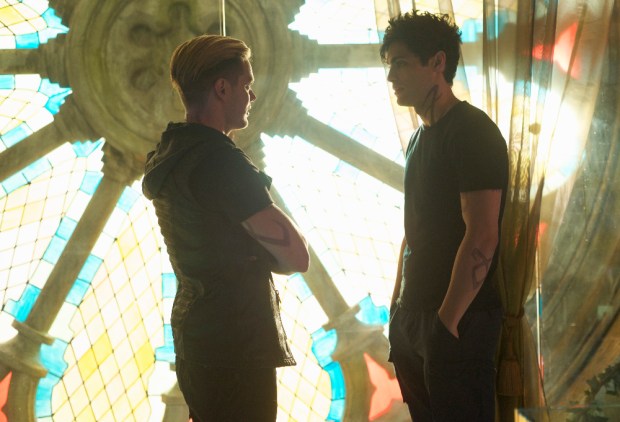 SHADOWHUNTERS - "Moo Shu To Go" - Alec finds himself torn between duty and loyalty to Jace in “Moo Shu to Go,” an all-new episode of “Shadowhunters,” airing Tuesday, February 9th at 9:00 – 10:00 p.m., EST/PST on Freeform, the new name for ABC Family. (Freeform/Sven Frenzel) DOMINIC SHERWOOD, MATTHEW DADDARIO