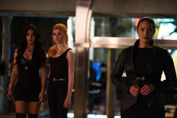 SHADOWHUNTERS - "Moo Shu To Go" - Alec finds himself torn between duty and loyalty to Jace in “Moo Shu to Go,” an all-new episode of “Shadowhunters,” airing Tuesday, February 9th at 9:00 – 10:00 p.m., EST/PST on Freeform, the new name for ABC Family. (Freeform/John Medland) EMERAUDE TOUBIA, KATHERINE MCNAMARA, NICOLA CORREIA-DAMUDE