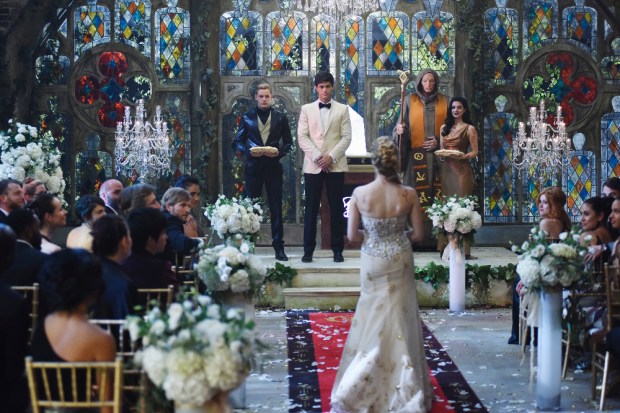 SHADOW HUNTERS - "Malec" - On the eve of Alec and Lydia’s wedding relationships are being examined in “Malec,” an all-new episode of “Shadowhunters,” airing TUESDAY, MARCH 29 (9:00 – 10:00 p.m., EST) on Freeform, the new name for ABC Family. (Freeform/John Medland) DOMINIC SHERWOOD, MATTHEW DADDARIO, STEPHANIE BENNETT, STEPHEN R. HART, EMERAUDE TOUBIA